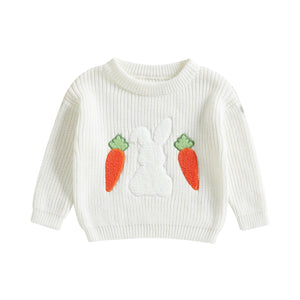 Knitted Bunny Carrot Sweater