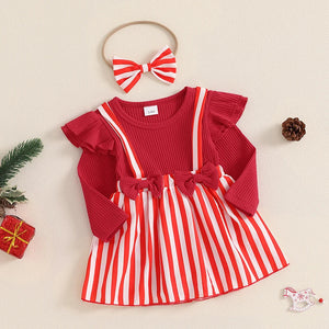 Candy Cane Stripe Christmas Dress