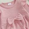 Solid Ruffle Bow Onesie