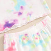 Ribbed Ruffle Tie Dye Shirt & Shorts