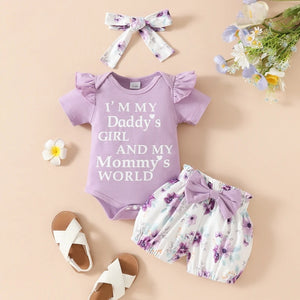 Daddy's Girl & Mommy's World Floral Outfit