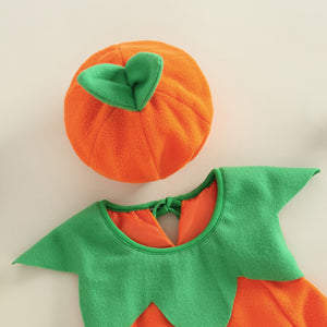 Pumpkin Costume with Hat & Booties