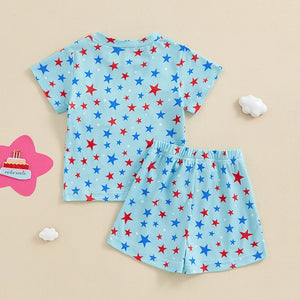 4th of July Stars Pocket T-shirt & Shorts