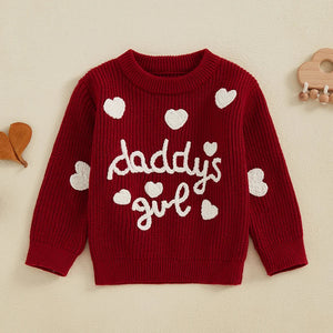 Knitted Daddy's Girl Heart Sweater