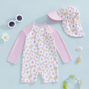 Long Sleeve Summer Swimsuit & Hat