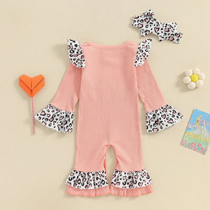 Leopard Daddy's Girl Flare Romper