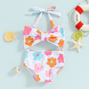 Patterned Bow Baby Bikini