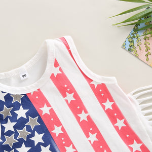 4th of July Tassel Tank Top & Shorts