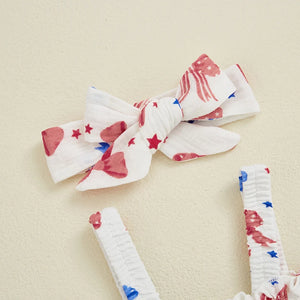 Summer 4th of July Romper & Bow