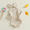 Solid Shaila Ribbed Onesie & Headband