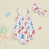 Summer 4th of July Romper & Bow