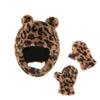 Plush Leopard Hat & Gloves