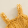 Solid Skyla Mesh Ruffle Dress