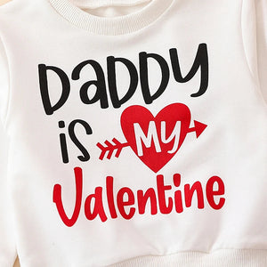 Daddy is My Valentine Heart Outfit