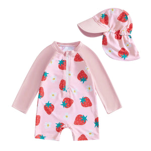 Long Sleeve Summer Swimsuit & Hat