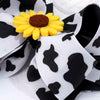 Sunflower Cow Bow Hair Clip