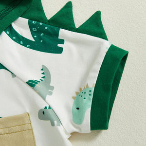 Spikey Dinosaur Hooded T-shirt & Shorts