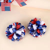 USA Pompom Hair Clips