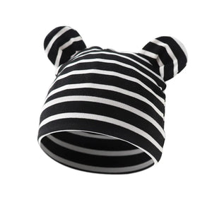 Striped Ear Beanie Hat