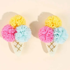 2 Pack Ice Cream Hair Clips