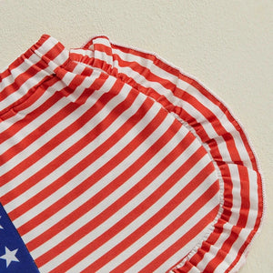 Ruffled USA Shorts
