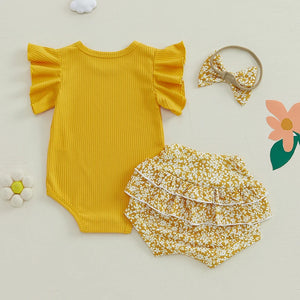 Ruffled Yelena Floral Outfit & Headband