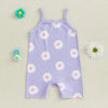 Ribbed Summer Flower Romper