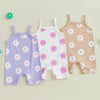Ribbed Summer Flower Romper
