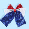 USA Heart Bow Clip
