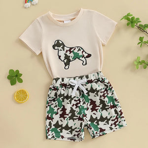 Camouflage Dog T-shirt & Shorts