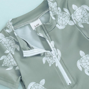 Sea Turtle Zipper Swimsuit