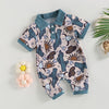 Western Boy Collared Romper