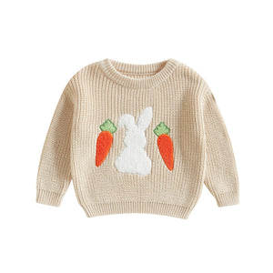 Knitted Bunny Carrot Sweater