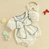 Elegant Ellie Bow Romper & Headband