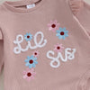 Lil Sis Ruffled Flower Onesie & Bow