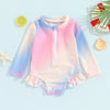 Long Sleeve Tie Dye Swimsuit