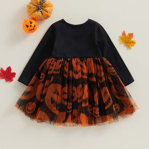 Long Sleeve Halloween Tutu Dress