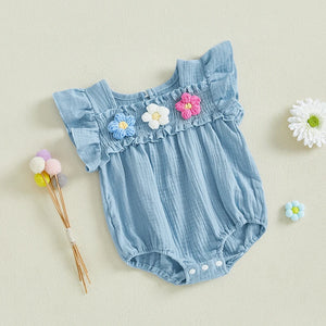 Flower Ruffle Onesie