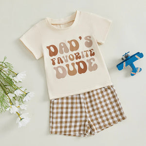 Dad's Favorite Dude Plaid Outfit