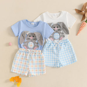 Plaid Floppy Bunny T-shirt & Shorts