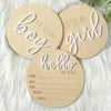 3 Piece Hello World Birth Announcement Signs