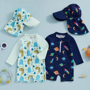 Long Sleeve Swimsuit & Hat