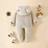 Fuzzy Footie Bear Ear Romper