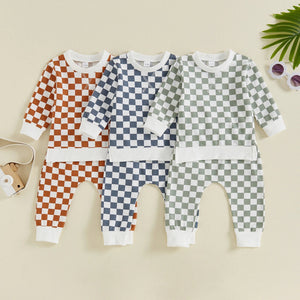 Checkered Jogger Set