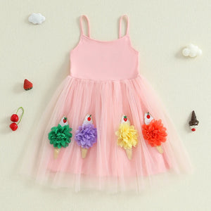 Ice Cream Pompom Dress