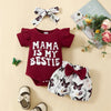 Mama is My Bestie Floral Butterfly Outfit