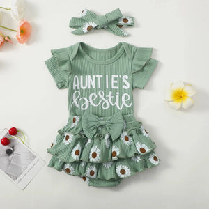 Floral Auntie's Bestie Skirt Outfit