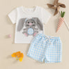 Plaid Floppy Bunny T-shirt & Shorts