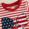 Striped USA Bow Outfit