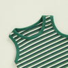 Striped Dino Spike Shorts Outfit